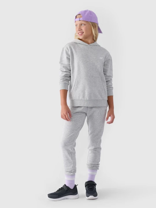 Obrázek produktu Dívčí tepláky typu jogger - šedé 4F