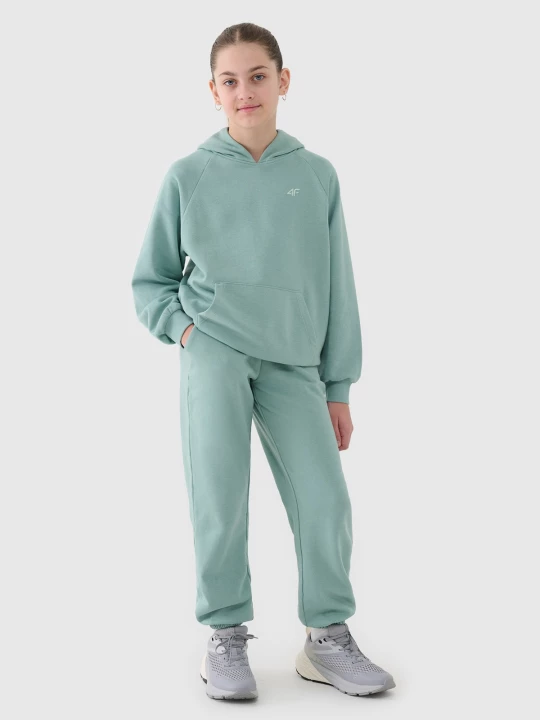 Obrázek produktu Dívčí tepláky typu jogger - tyrkysové 4F tyrkysový