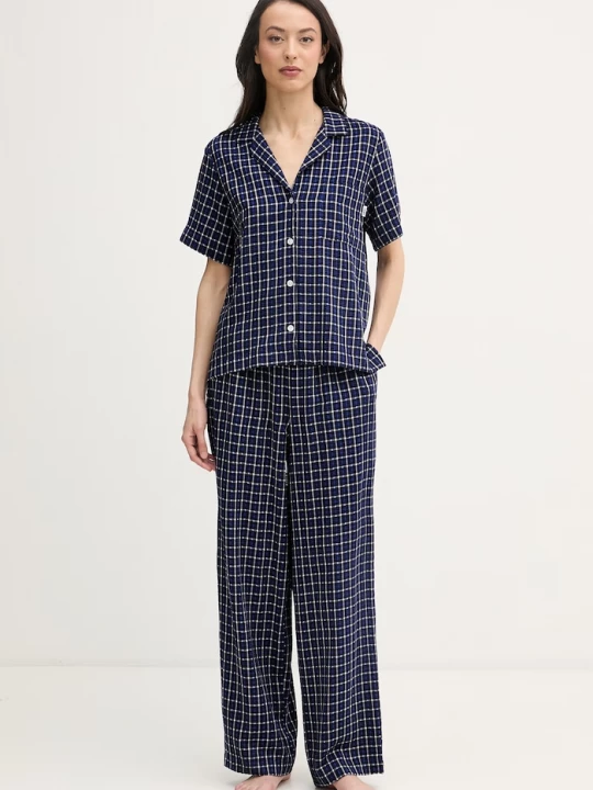 Obrázek produktu DKNY dvoudílné pyžamo dámské s viskózou námořnická modř