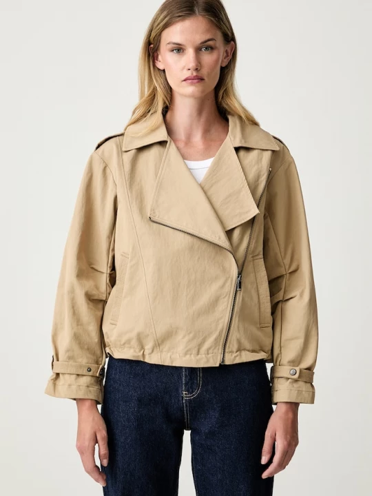 Obrázek produktu DKNY krátká bunda dámská s bavlnou béžová