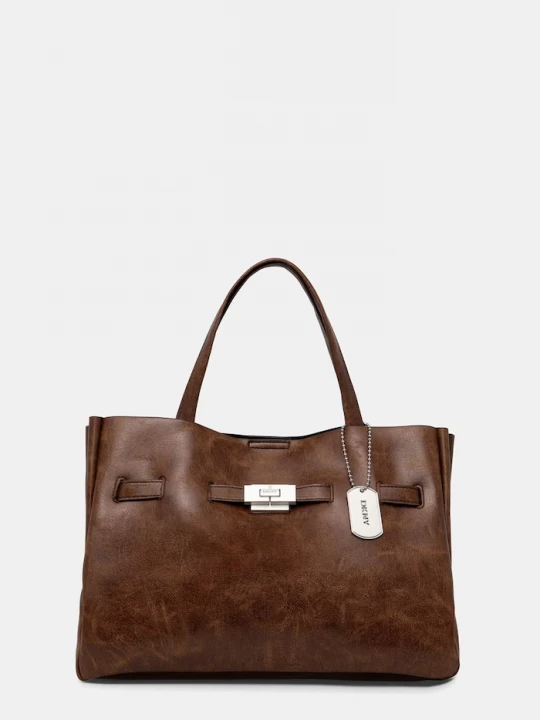 Obrázek produktu DKNY nákupní taška dámská z imitace kůže BRYAR hnědá