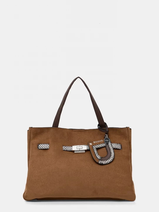 Obrázek produktu DKNY nákupní taška dámská z imitace semiše BRYAR béžová