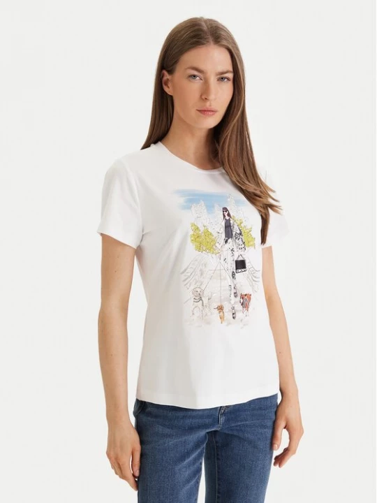 Obrázek produktu DKNY T-Shirt Central Park Conversational P61M0WNA Bílá Regular Fit