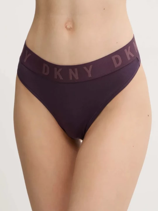 Obrázek produktu DKNY tanga dámské s bavlnou fialová
