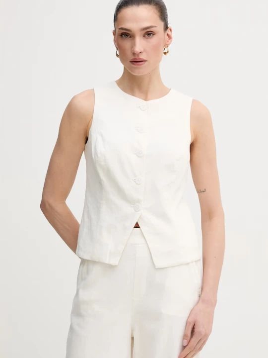 Obrázek produktu DKNY Vesta s dodatkem lnu Dkny béžová