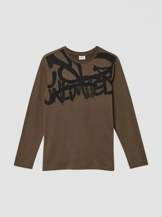 Obrázek produktu Dlouhý rukáv s potiskem graffiti s.Oliver hnědá