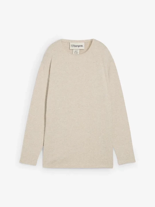 Obrázek produktu Długa bluza z dzianinowego materiału BonPrix beżowy