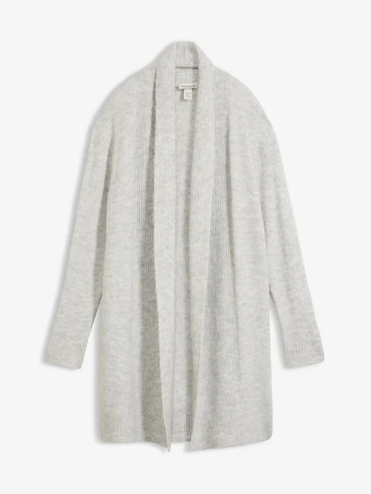 Obrázek produktu Długi kardigan z szalowym kołnierzem BonPrix szary