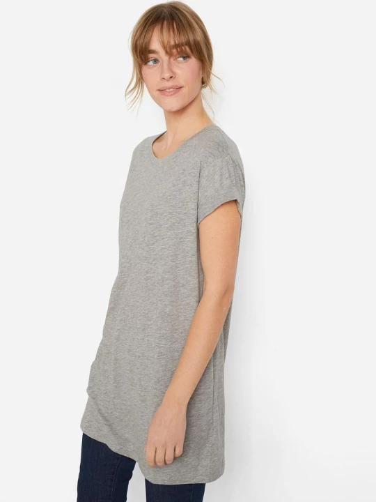 Obrázek produktu Długi T-shirt z czystej bawełny BonPrix szary
