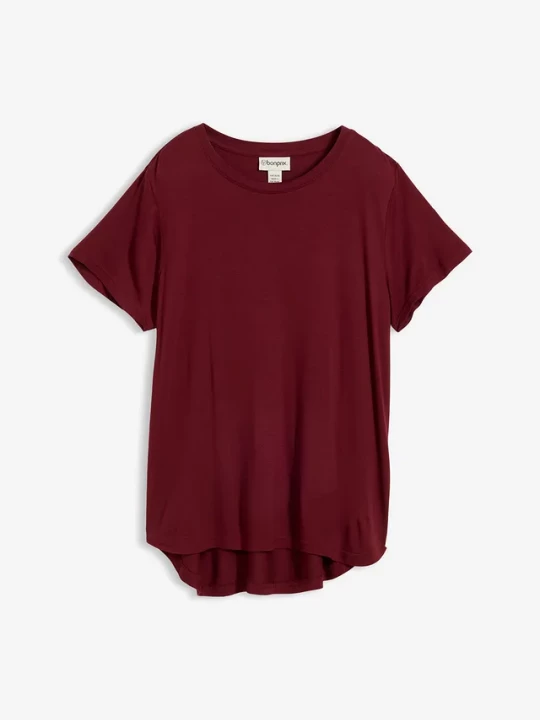 Obrázek produktu Długi T-shirt z miękkiej wiskozy BonPrix czerwony