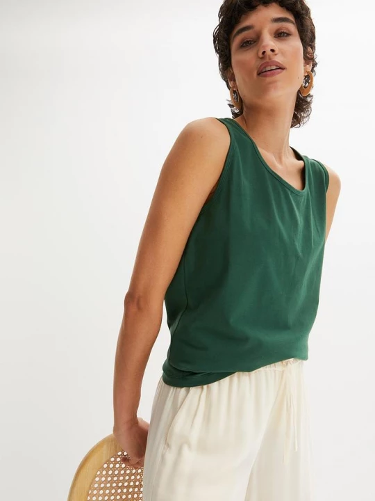 Obrázek produktu Długi top (2 szt.) BonPrix zielony