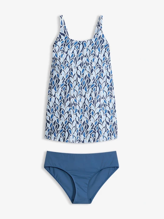Obrázek produktu Długie tankini z regulowanymi ramiączkami (komplet 2-cz.) BonPrix niebieski