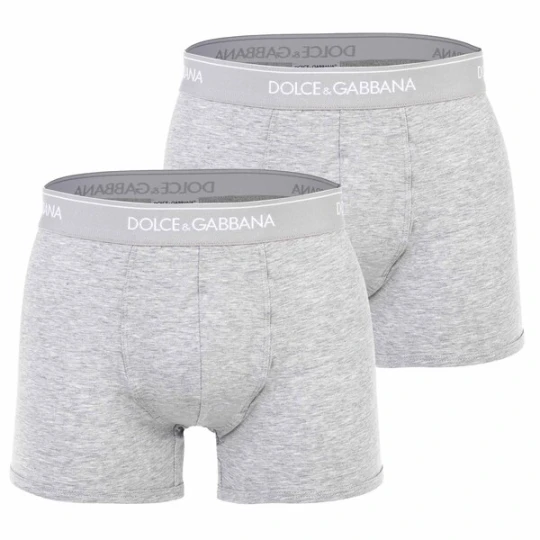 Obrázek produktu DOLCE & GABBANA Boxerky světle šedá / bílá