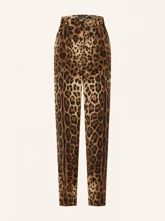 Obrázek produktu Dolce & Gabbana Kalhoty Tela tmavě hnědá / béžová / černá