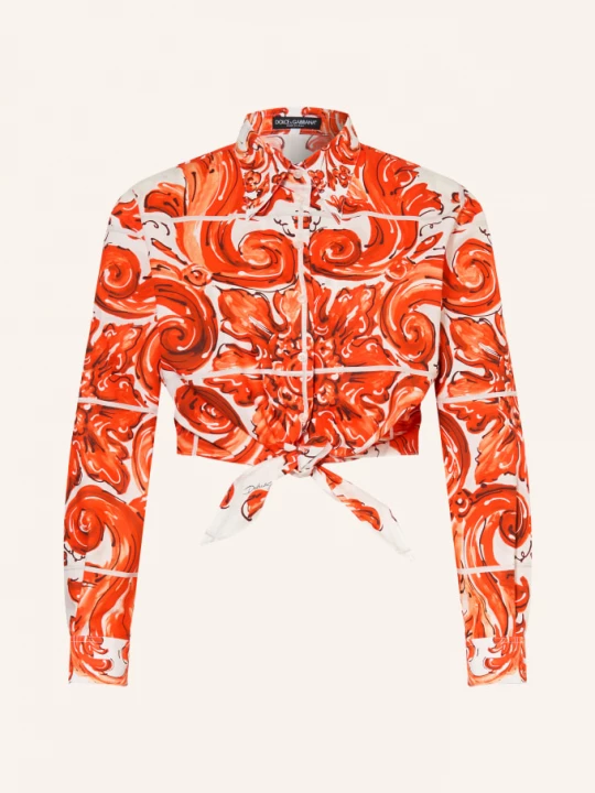 Obrázek produktu Dolce & Gabbana Košilová Blůza oranžová / bílá