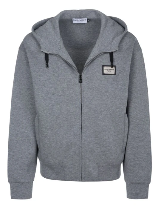 Obrázek produktu DOLCE & GABBANA Mikina 'Dolce & Gabbana Sweatjacke grau' šedá