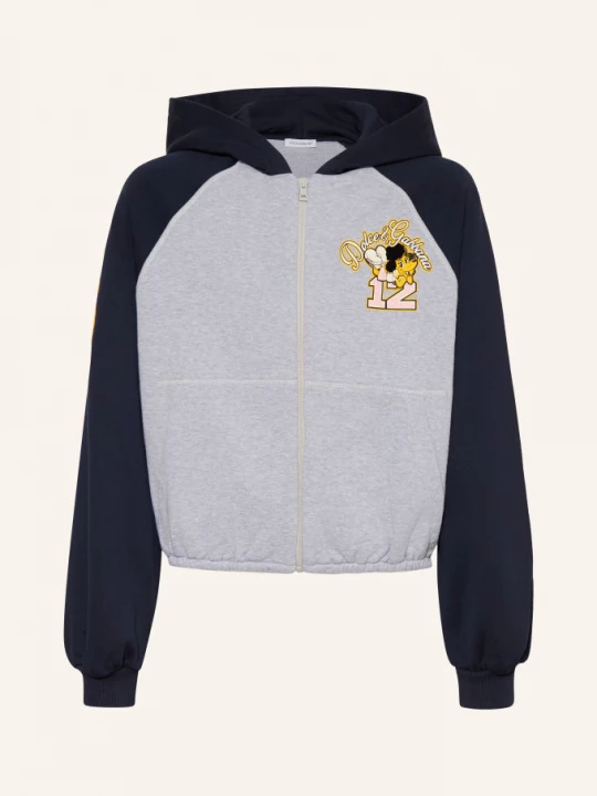 Obrázek produktu Dolce & Gabbana Mikina tmavě modrá / světle šedá / žlutá