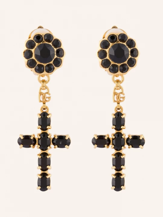 Obrázek produktu Dolce & Gabbana Náušnice zlatá / černá