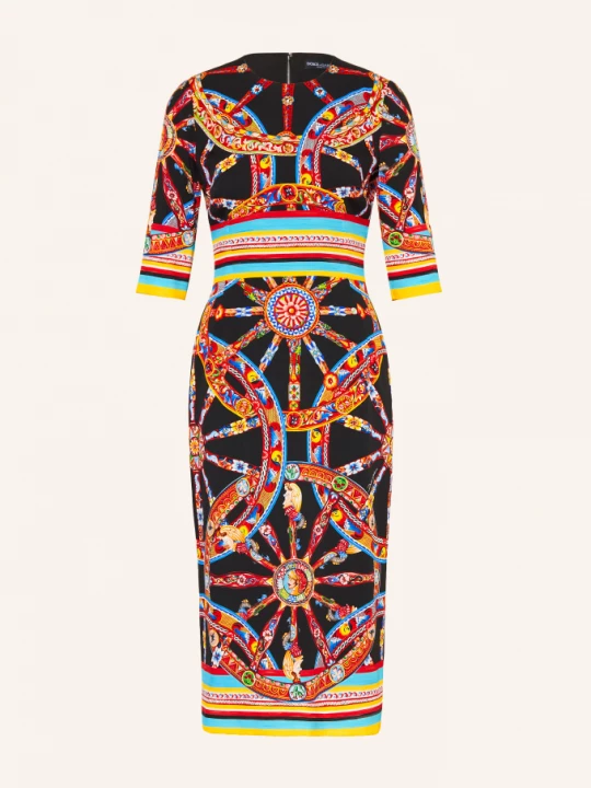 Obrázek produktu Dolce & Gabbana Pouzdrové Šaty černá / červená / modrá
