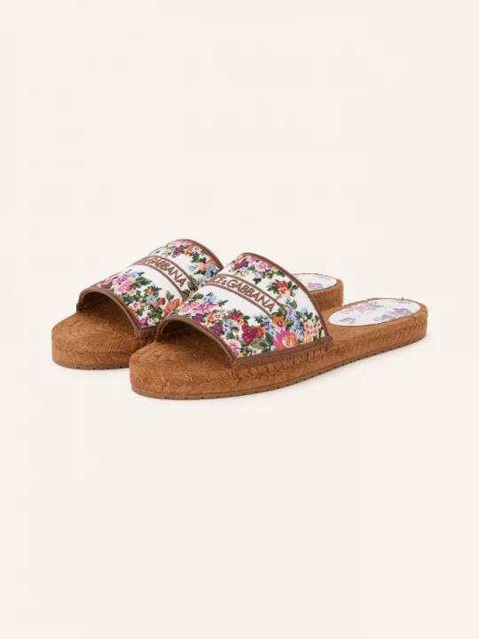 Obrázek produktu Dolce & Gabbana Pantofle bílá / růžová / zelená