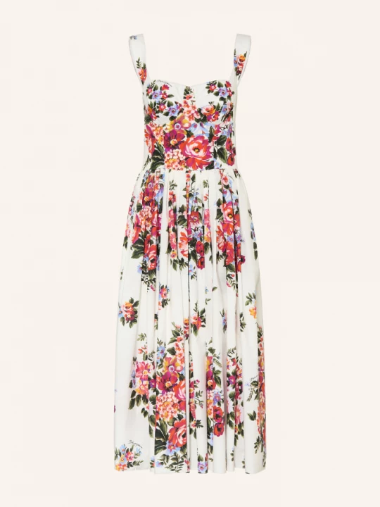 Obrázek produktu Dolce & Gabbana Šaty bílá / červená / tmavě zelená