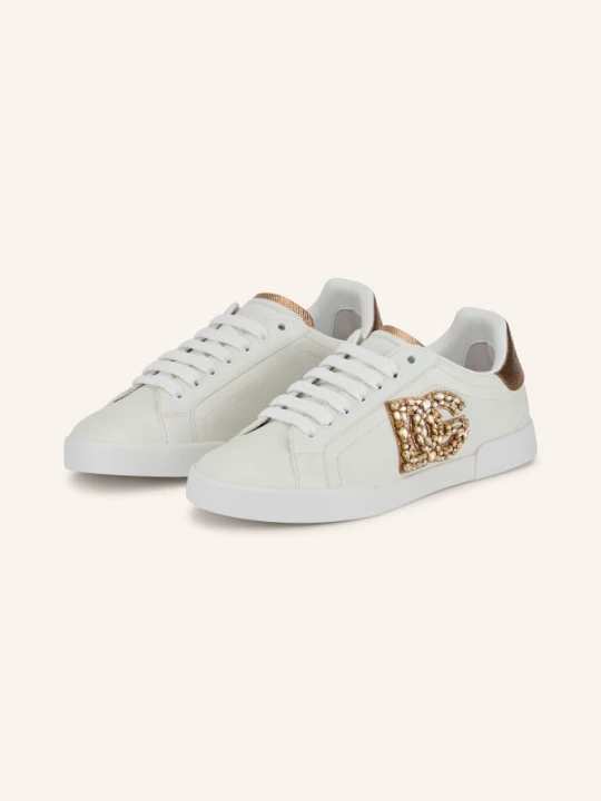 Obrázek produktu Dolce & Gabbana Sneakersy S Ozdobnými Kamínky bílá / zlatá