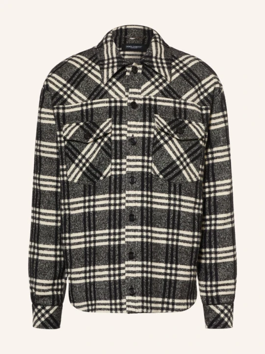 Obrázek produktu Dolce & Gabbana Svrchní Košile tmavě šedá / bílá / černá
