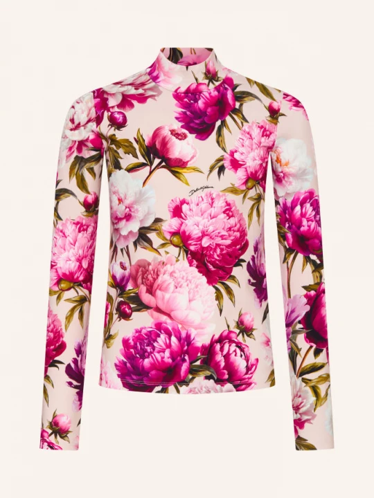 Obrázek produktu Dolce & Gabbana Tričko S Dlouhým Rukávem béžová / fuchsiová / růžová