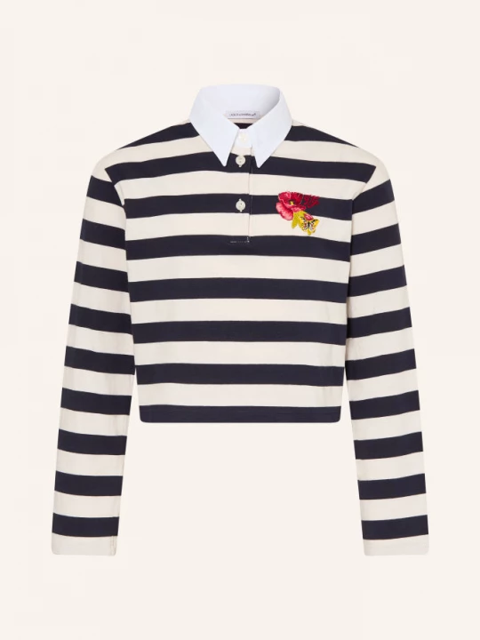 Obrázek produktu Dolce & Gabbana Žerzejová Polokošile tmavě modrá / bílá