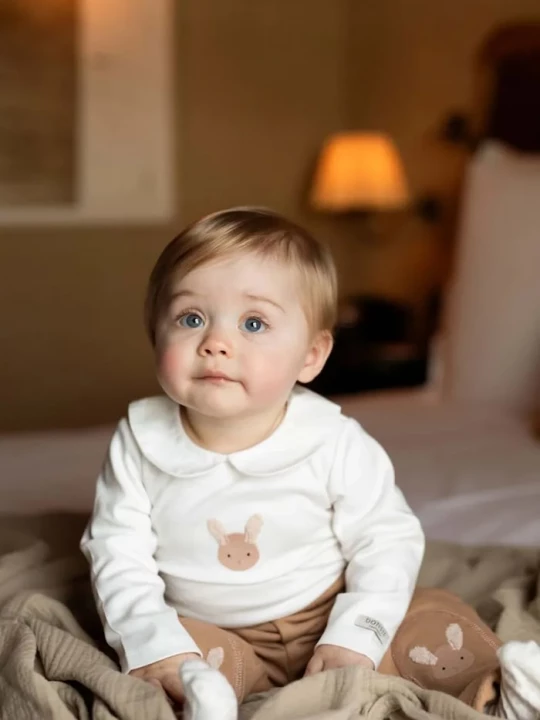 Obrázek produktu Donsje Bavlněné kojenecké body Donsje Davo Bodysuit Fluffy Bunny