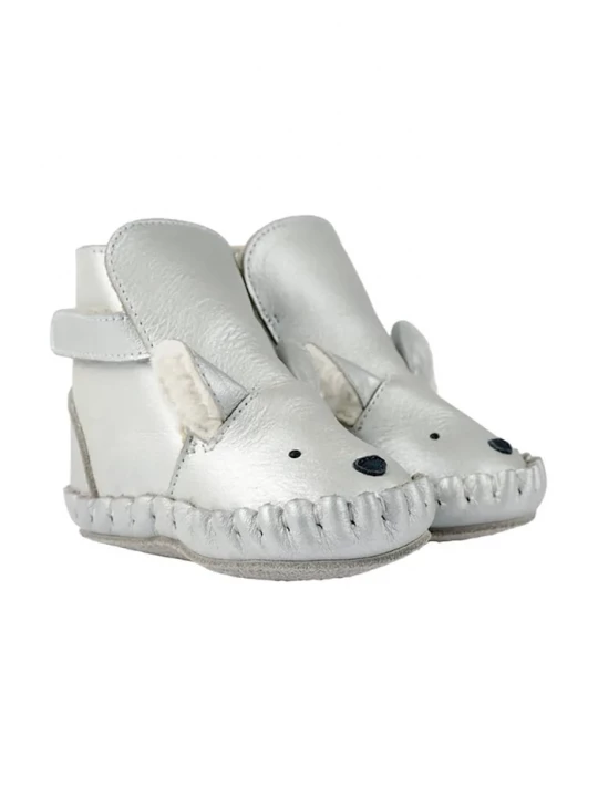 Obrázek produktu Donsje boty kojenecké kožené Smikki Booties Polar Fox stříbrná