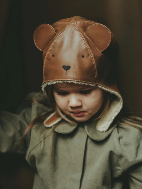 Obrázek produktu Donsje Dětská čepice Donsje Kapi Classic Hat Bear hnědá