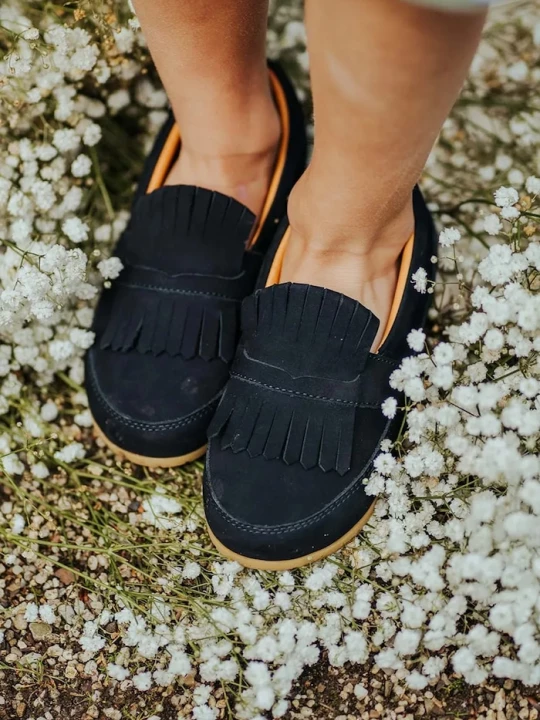 Obrázek produktu Donsje Dětské kožené mokasíny Donsje Yaell Loafers námořnická modř