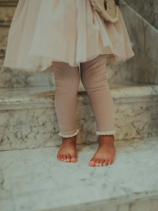 Obrázek produktu Donsje Dětské legíny s bavlnou Donsje Affy Leggings hnědá