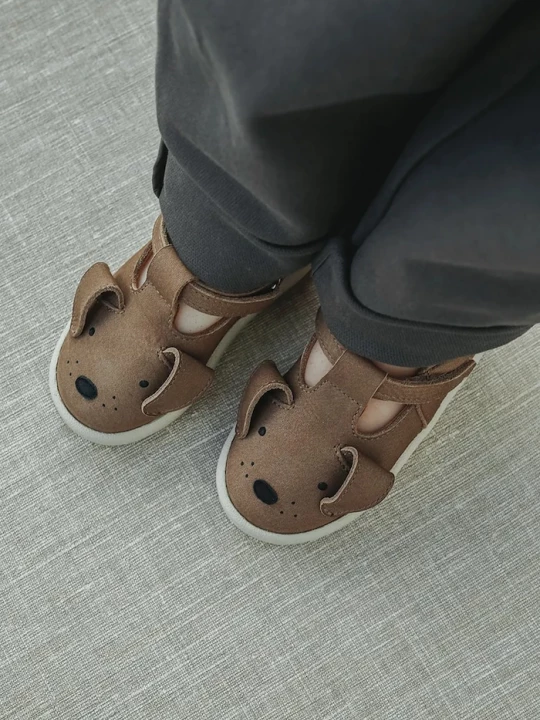 Obrázek produktu Donsje Dětské nubukové polobotky Donsje Zazo Classic Shoes Dog hnědá