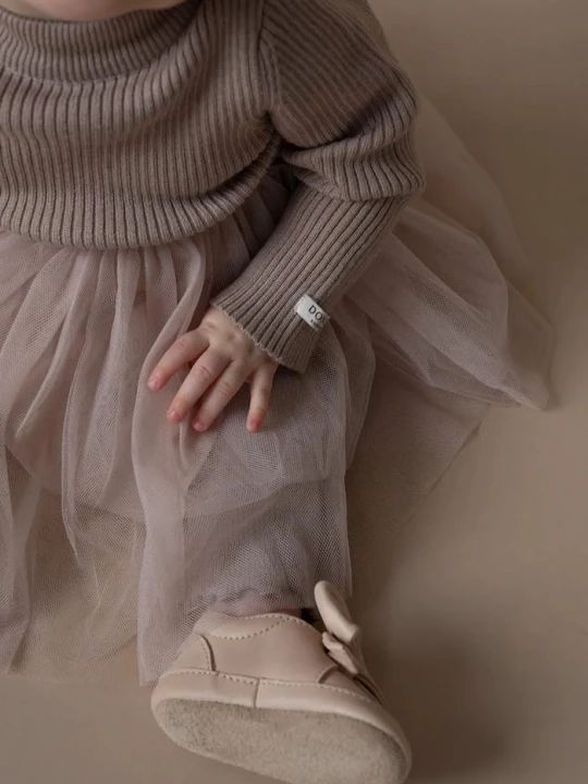 Obrázek produktu Donsje Dětské šaty s vlnou Donsje Lotus Dress béžová