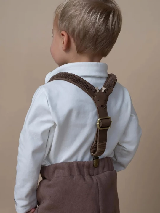 Obrázek produktu Donsje Dětské šle Donsje Tjebbe Suspenders Stag hnědá