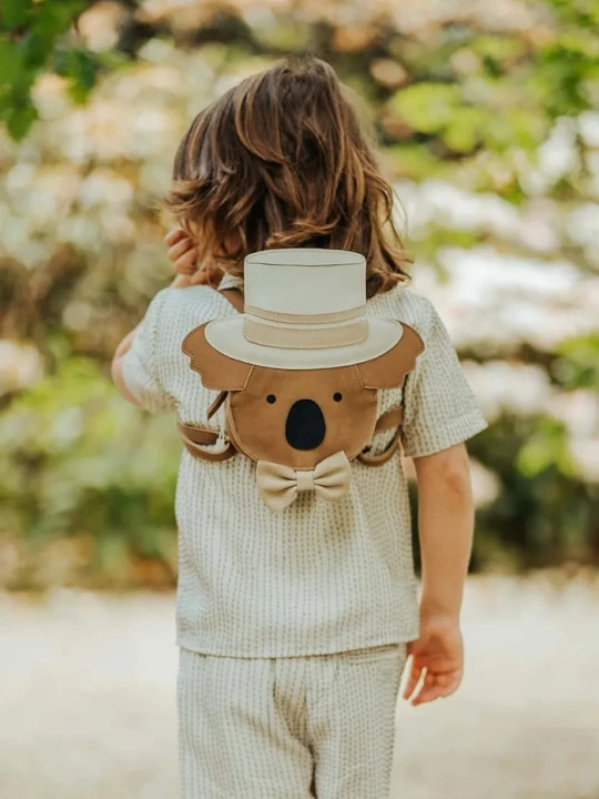 Obrázek produktu Donsje Dětský kožený batoh Donsje Stelloux Backpack Bride hnědá