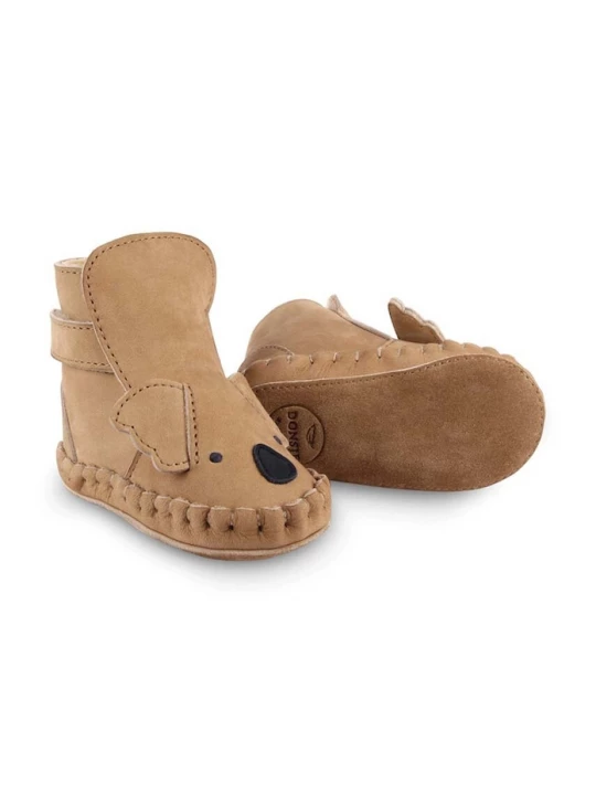 Obrázek produktu Donsje Kojenecké kožené boty Donsje Kapi Classic Booties Koala hnědá