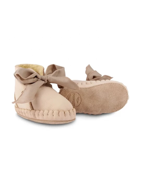 Obrázek produktu Donsje Kojenecké kožené boty Donsje Pina Organza Booties růžová