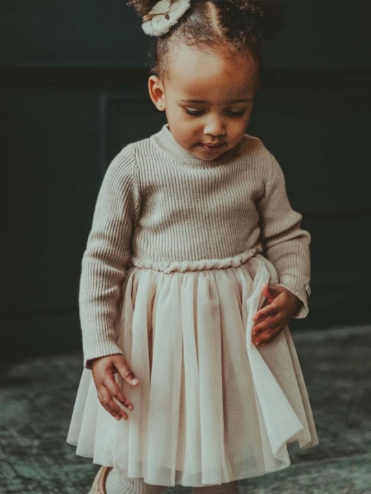 Obrázek produktu Donsje Kojenecké šaty Donsje Lotus Dress béžová