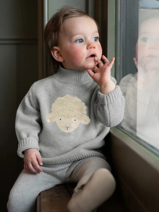 Obrázek produktu Donsje Kojenecký vlněný svetr Denn Merino Wool Sweater Lammy
