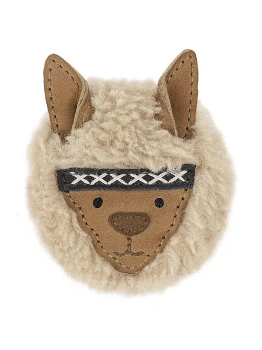 Obrázek produktu Donsje sponka do vlasů dětská kůženná Josy Exclusive Hairclip Alpaca béžová