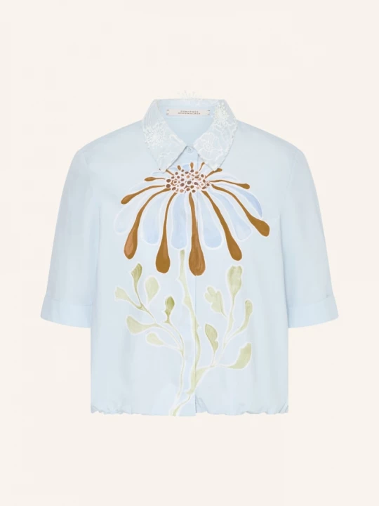 Obrázek produktu Dorothee Schumacher Košile Floral Power S Krajkou tmavě modrá / hnědá / světle zelená