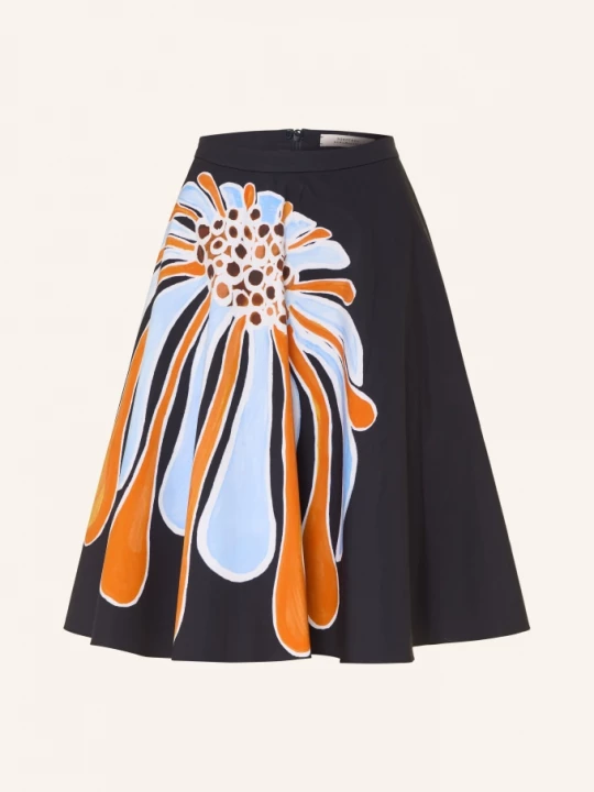 Obrázek produktu Dorothee Schumacher Sukně Flower Power tmavě modrá / oranžová / tmavě modrá