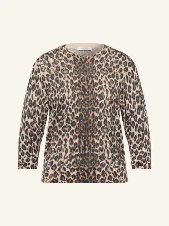 Obrázek produktu Dorothee Schumacher Svetry Leopard Statements S Kašmírem A 3 / 4 Rukávy béžová / hnědá / černá