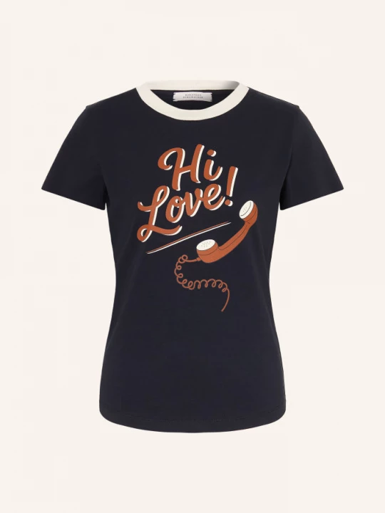 Obrázek produktu Dorothee Schumacher Tričko All Time Favorites tmavě modrá / hnědá / režná