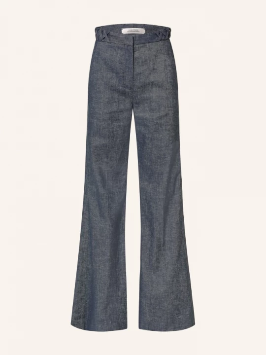 Obrázek produktu Dorothee Schumacher Zvonové Džíny Fluid Denim S Lnem 887 denim blue