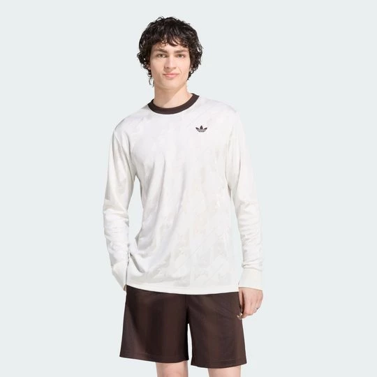Obrázek produktu DRES JACQUARD TREFOIL S DLOUHÝM RUKÁVEM Adidas Cloud White