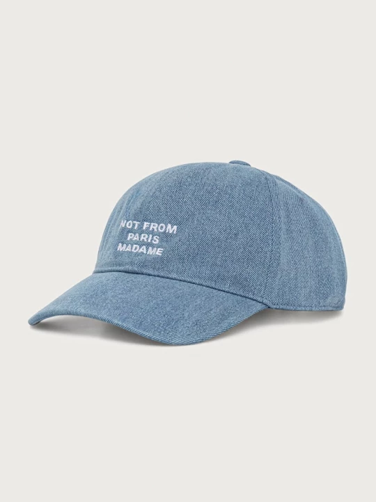 Obrázek produktu Drôle de Monsieur baseballová čepice pánská džínová Slogan Drole de Monsieur modrá